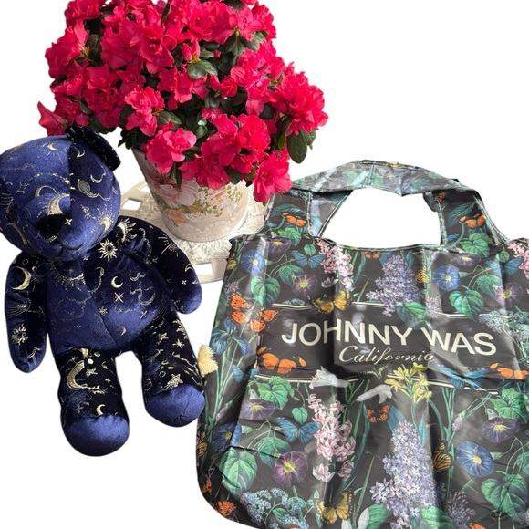 Johnny Was Handbags - JOHNNY WAS Celestial Bear + Butterfly Floral Tote Gift Bundle 🌙🦋